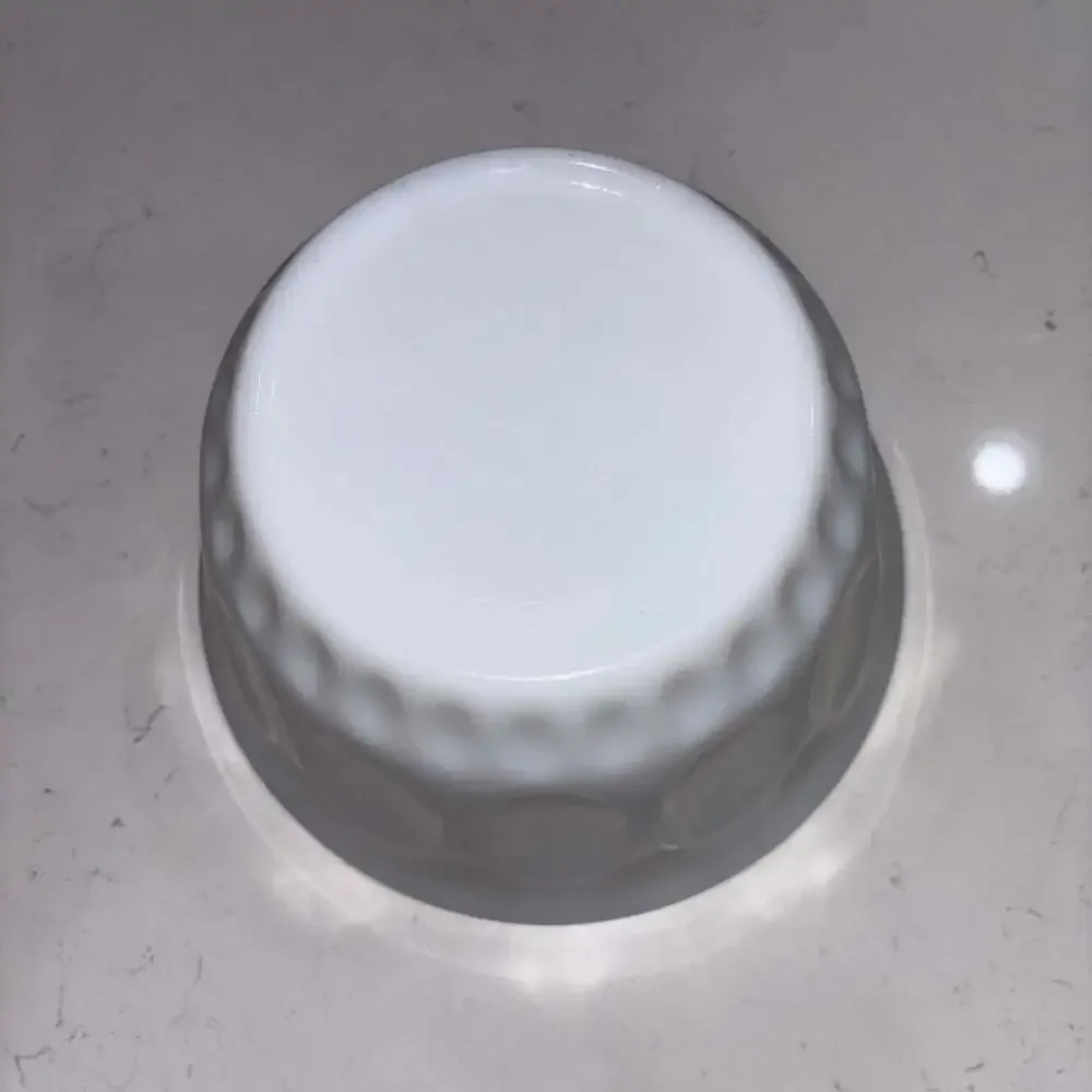 Vintage Hazel Atlas Milk Glass Punch/Mixing Bowl Thumbprint Ovals Pattern